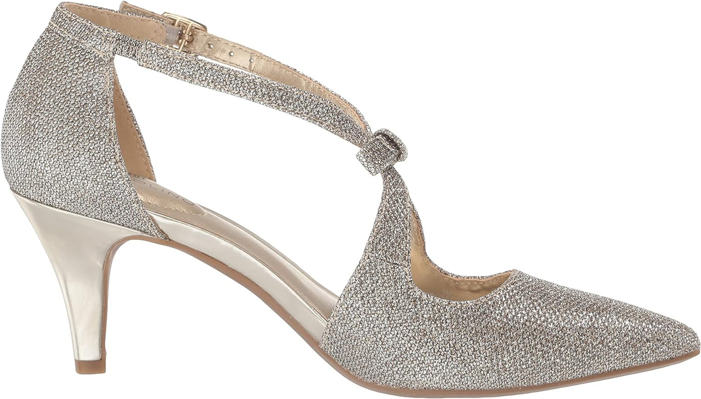 Bandolino Women's Zeffer Kitten Heel Pumps  Color Gold Glam Size 9M