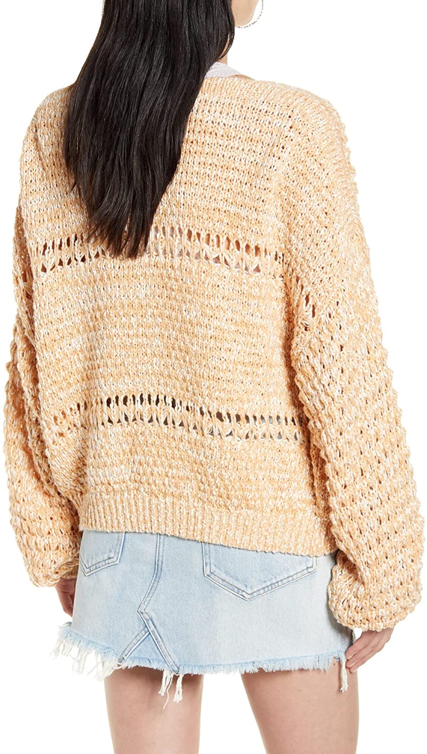 Free People Women's Coconut V Sweater  Sandy Combo Size XS