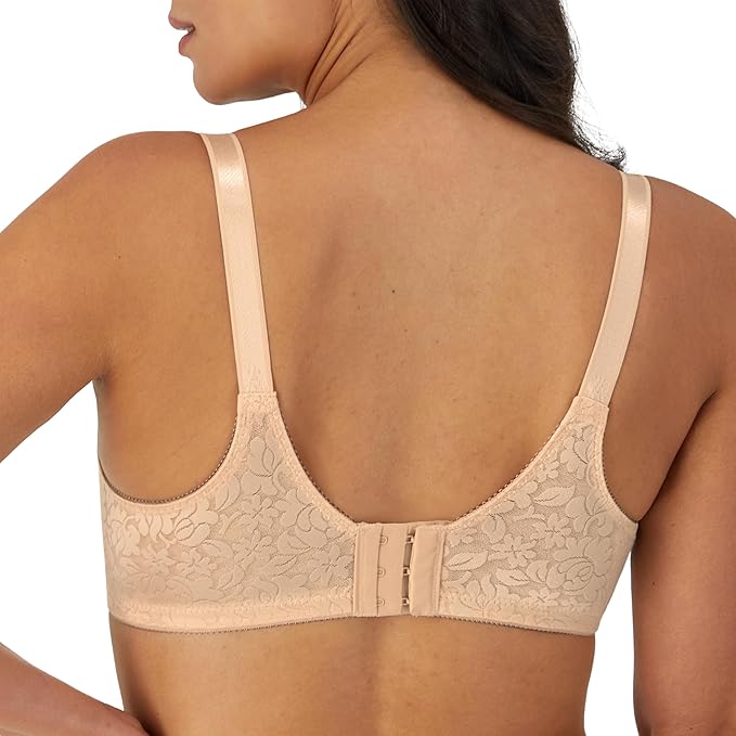 Bali Double Support Spa Closure Wireless Bra  Soft Taupe Nude Size 34B