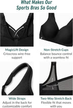 Glamorise Plus Size MagicLift Seamless Sports Wirefree Bra Charcoal Gray Size 36DD (No Tag)