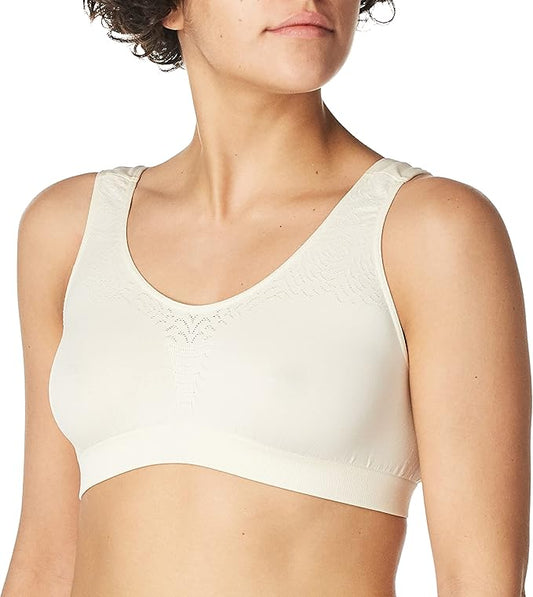 Bali Comfort Revolution Microfiber Crop Top Bra  Light Beige Nude Size 2XL