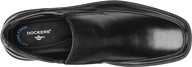 Dockers Men's Edson Slip-On Loafer  Color Black Leather Size 12W