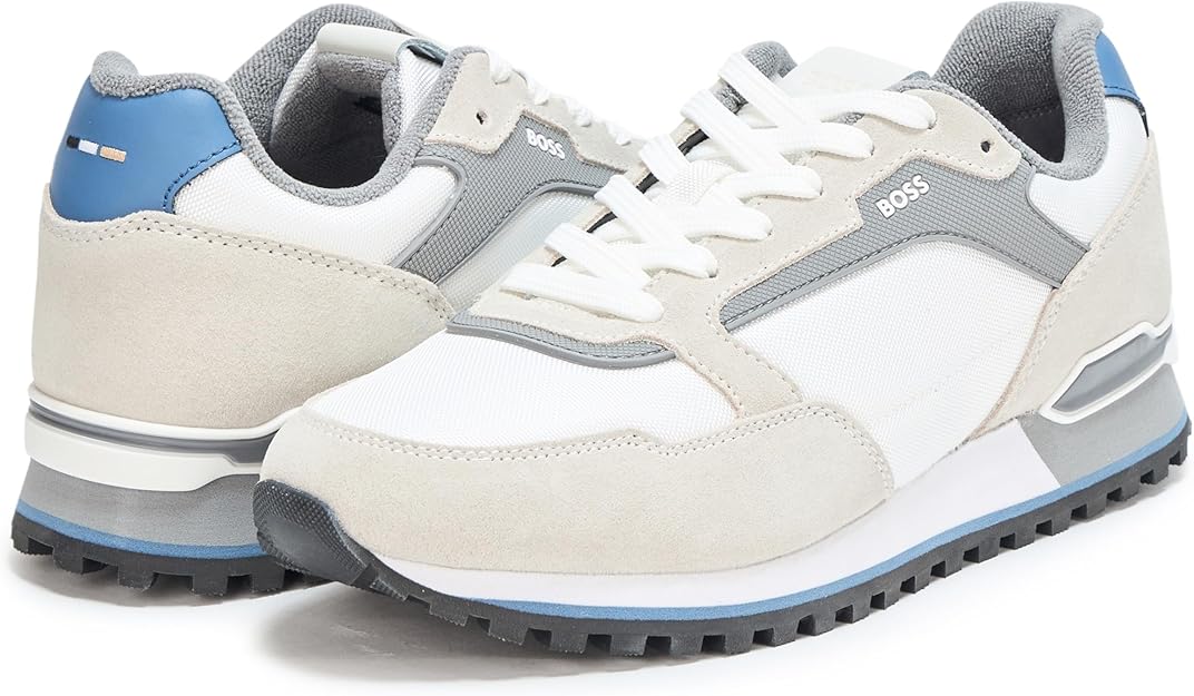 Hugo Boss Men's Parkour Runner Sneakers  White Size 7