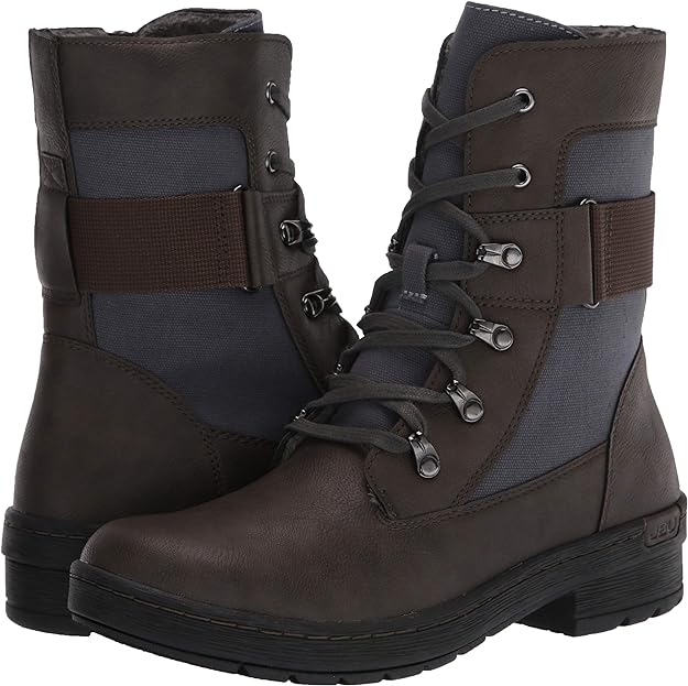 JBU by Jambu Women's Stevie Water-Resistant Combat Boot  Color Olive Size 7.5M