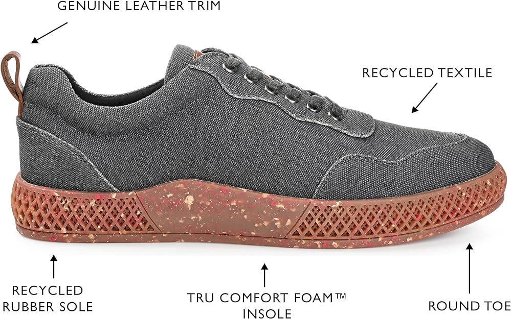 Thomas & Vine Men's Kemp Textile Sneaker  Color Charcoal Size 8M