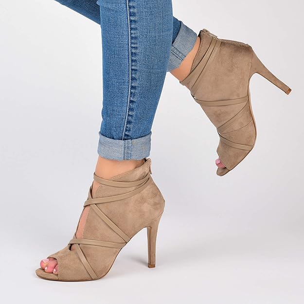 Journee Collection Women's Samara Booties  Blush Size 6