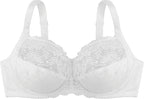 Dorina Women's Philippa Full Cup Non Padded Underwire Demi Bra  White Size 44D