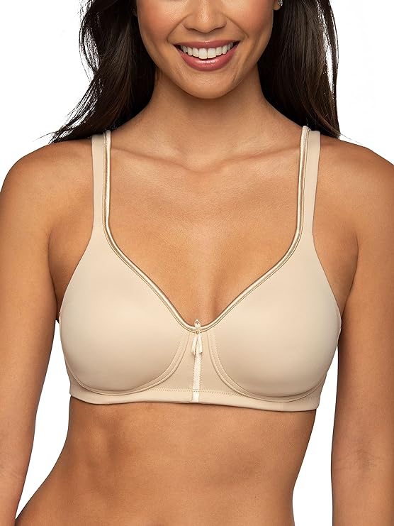 Vanity Fair Body Caress Full Coverage Wirefree Convertible Bra  Neutral Nude Size 34C