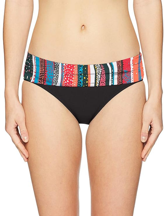 Anne Cole Women's Printed Foldover Bikini Bottoms  Color Black Size XS