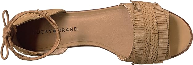 Lucky Brand Women's Gelso Sandal  Color Sandbox Size 7.5M