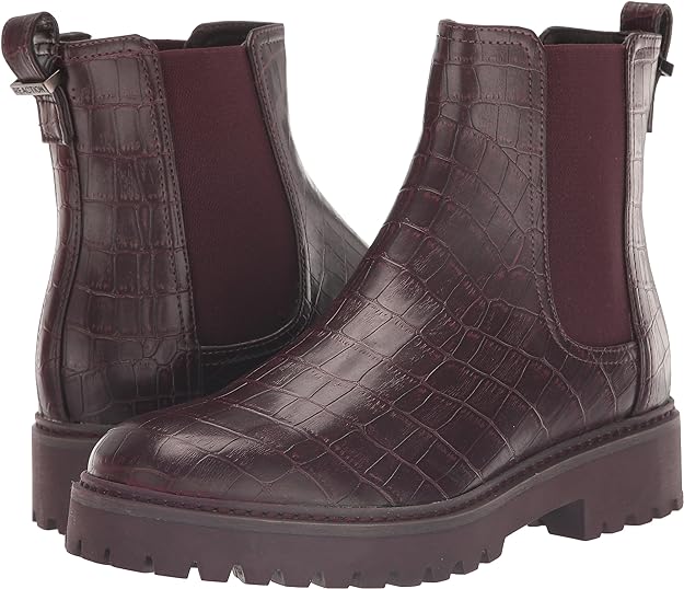Kenneth Cole Reaction Women's Salt Lug Chelsea Boots  Color Burgundy Size 8M