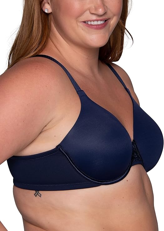 Vanity Fair Full Figure Beauty Back Smoothing Bra  Navy Size 40D