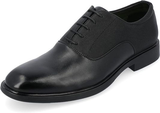 Vance Co. Men's Vincent Plain Toe Oxford  Color Black Size 10M