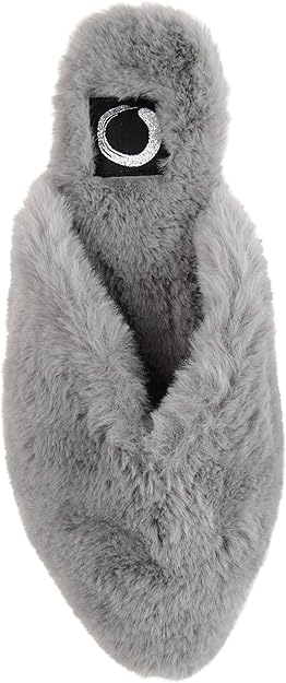 Journee Collection Women's Faux Fur Sundown Slippers  Gray Size 11