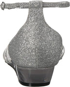 Easy Street Women's Tarrah Crossover Wedge Sandals  Color Silver Glitter Size 7.5WW