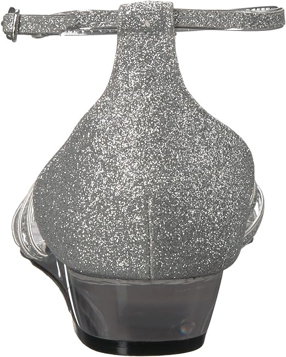 Easy Street Women's Tarrah Crossover Wedge Sandals  Color Silver Glitter Size 7.5WW