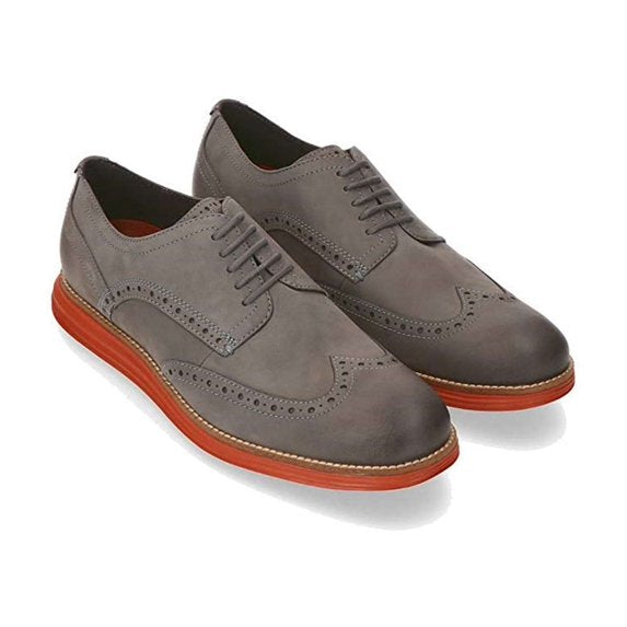 Cole Haan Men's Original Grand Shortwing Oxfords  Magnet Nubuck Size 11.5