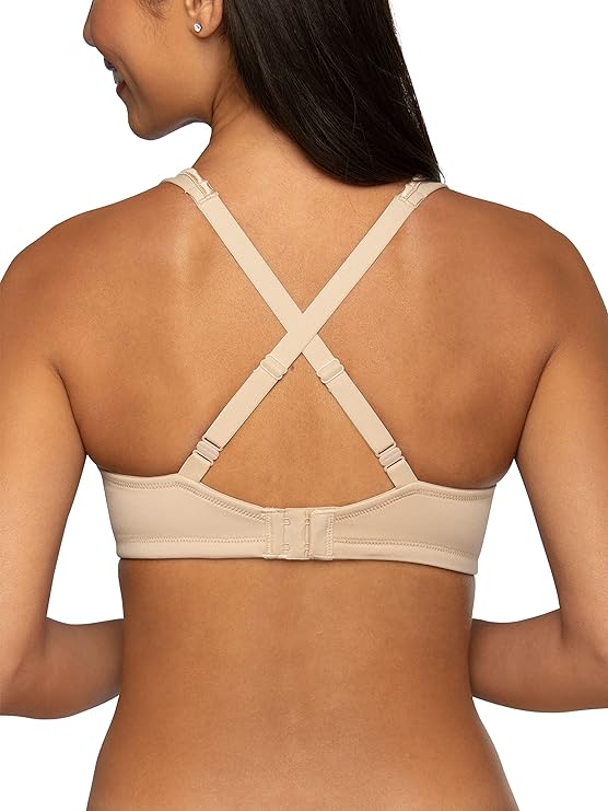 Vanity Fair Body Caress Full Coverage Wirefree Convertible Bra  Neutral Nude Size 34C