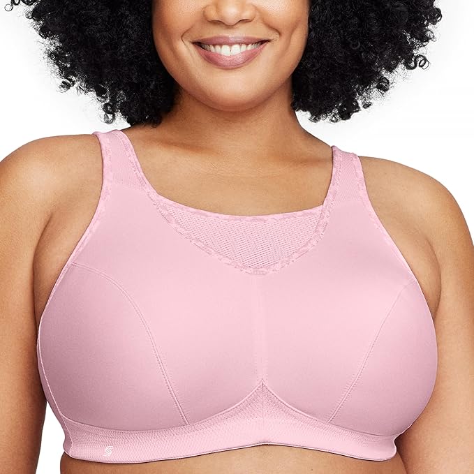 Glamorise No-bounce Camisole Sports Wirefree Bra  Parfait Pink Size 38D