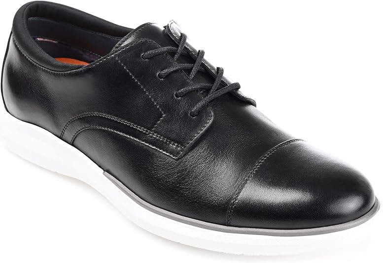 Thomas & Vine Men's Felton Cap Toe Derby Shoe  Color Black Size 12M
