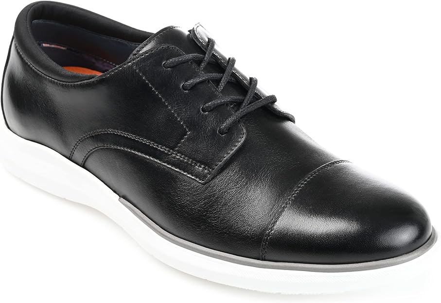 Thomas & Vine Men's Felton Cap Toe Derby Shoe  Color Black Size 12M