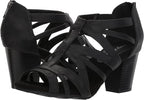 Easy Street Women's Amaze Dress Heeled Sandals  Black Size 8
