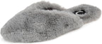 Journee Collection Women's Faux Fur Sundown Slippers  Gray Size 11