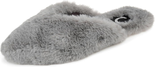 Journee Collection Women's Faux Fur Sundown Slippers  Gray Size 11