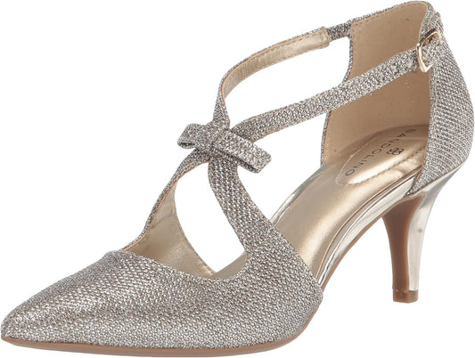 Bandolino Women's Zeffer Kitten Heel Pumps  Color Gold Glam Size 9M