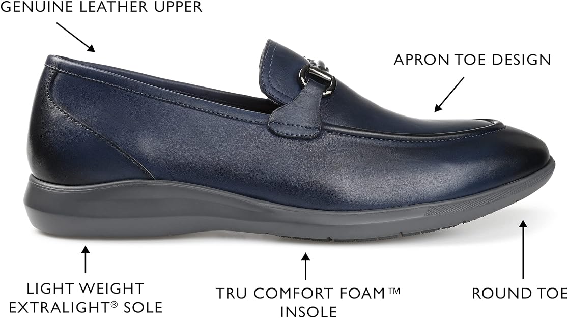 Thomas & Vine Mens Burns Bit Tru Comfort Loafer  Color Navy Size 12M