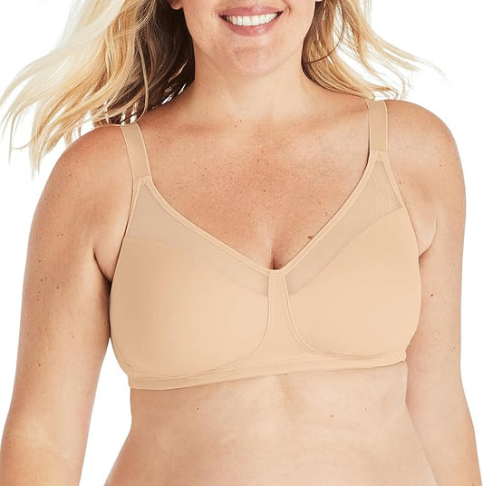 Playtex Women's 18 Hour Smoothing Minimizer Bra  Nude Size 38D