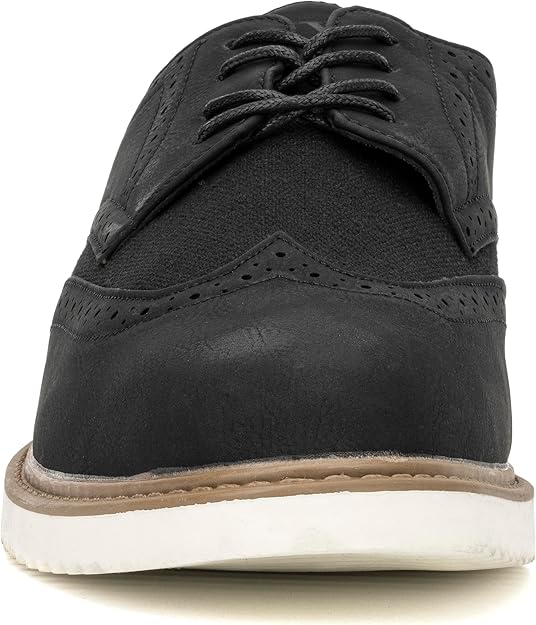 New York & Company Men's Tyler Wingtip Oxford Shoes  Black Size 10
