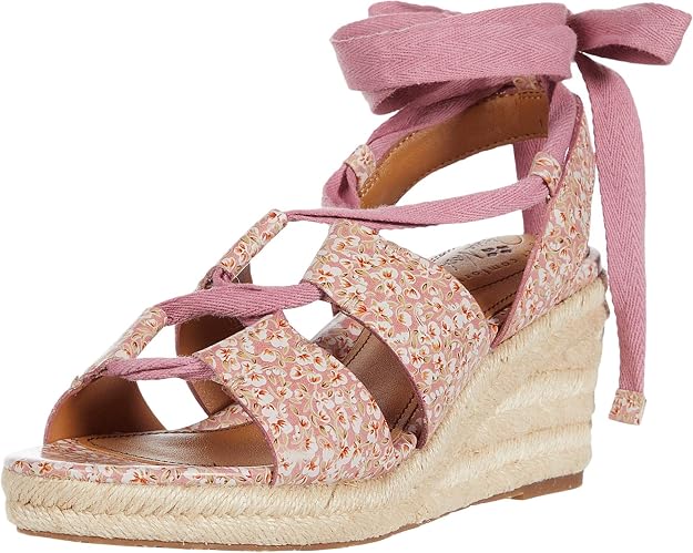 Patricia Nash Women's Riva Wedge Sandals  Blush Bouquet Size 7.5