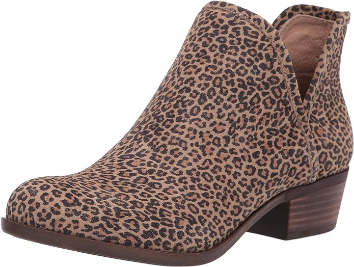 Lucky Brand Women's Baley Ankle Boots Eyelash/Sophia Leopard Size 6.5