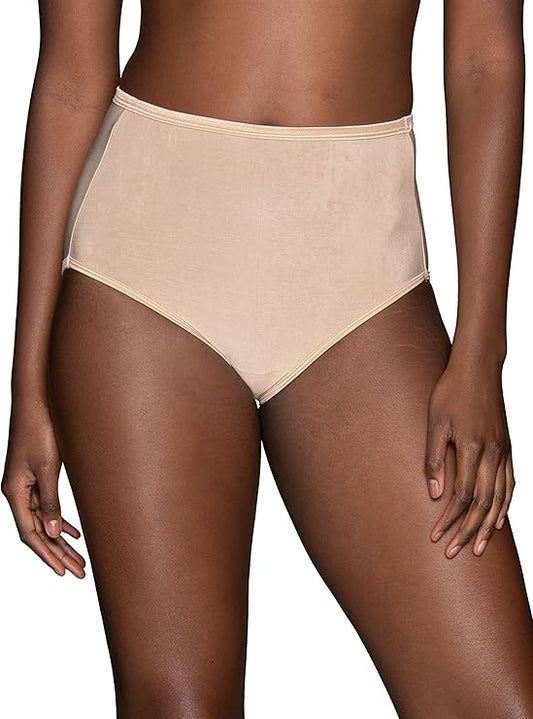 Vanity Fair Illumination Brief Silky Stretch Satin Trim Panties  Rose Beige Size 8