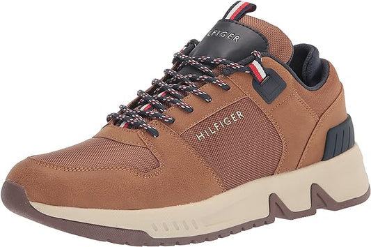 Tommy Hilfiger Men's Lorde Lace-Up Sneakers  Color Wheat/Navy Size 11.5M