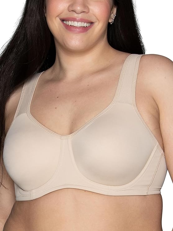 Vanity Fair 2-Ply High Impact Underwire Sport Bra  Damask Neutral Size 44D