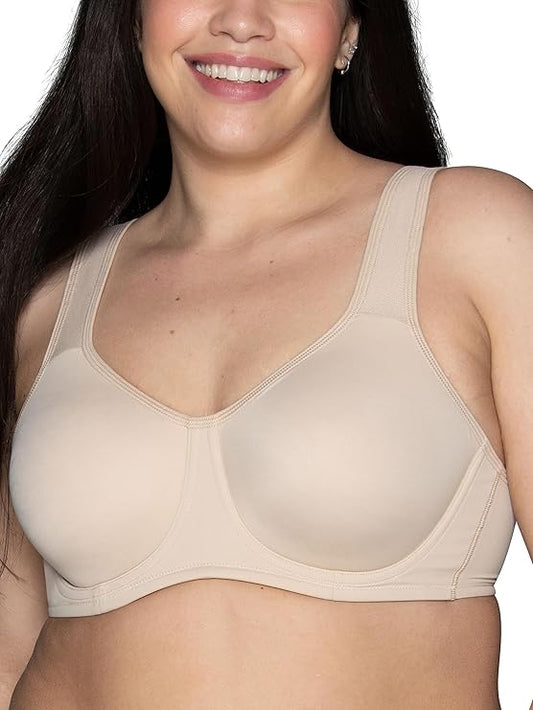 Vanity Fair 2-Ply High Impact Underwire Sport Bra  Damask Neutral Size 44D