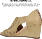 Journee Collection Women's Aretha Wedge  Color Taupe Size 10M