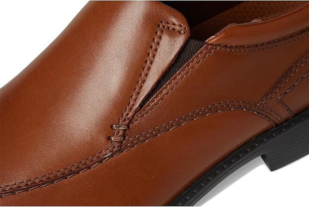 Clarks Men's Collection Dresslite Step Loafer  Dark Tan Leather Size 9.5W