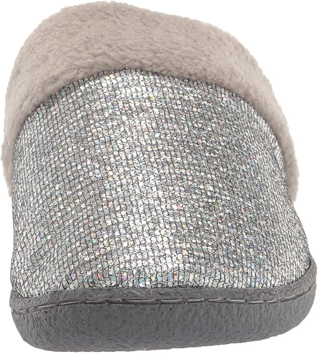 Easy Spirit Women's Siesta Slide Clog  Silver Glitter Size S