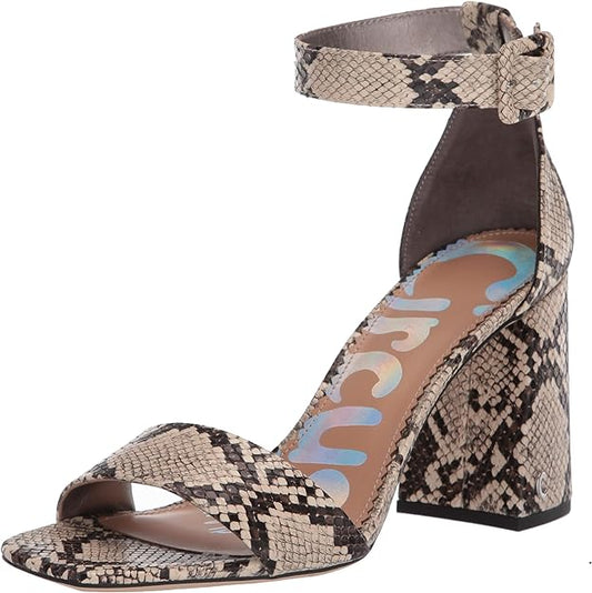 Circus NY Women's Elizabeth Two-Piece Sandals  Color Black/White Snake Print Size 7M