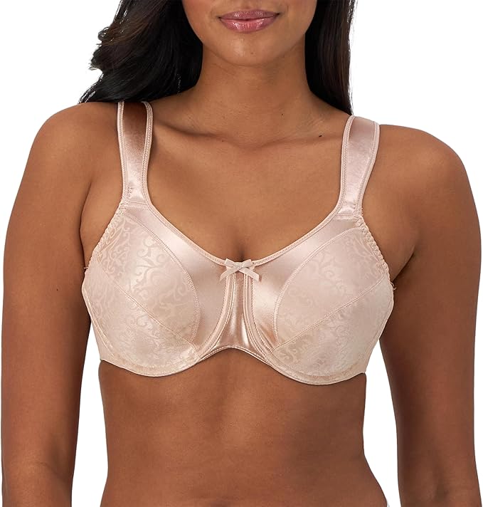 Bali Women's Satin Tracings Minimizer Underwire Bra  Rose Size 42DDD
