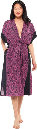 Jessica Simpson Snakecharmer Printed Cover-Up  Color Pink/Black Snakeskin Size S
