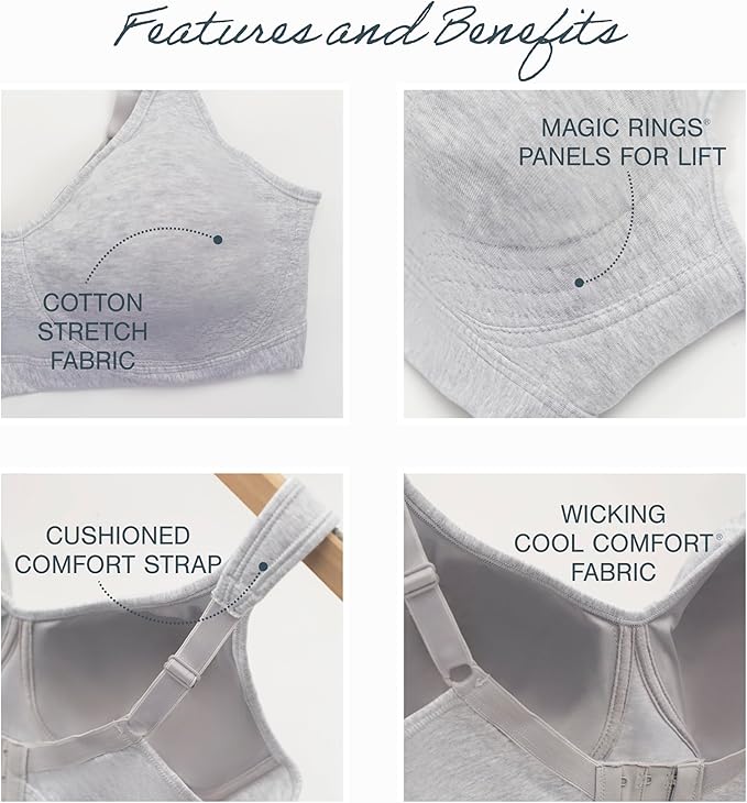 Playtex 18 Hour Cotton Stretch Ultimate Lift T-Shirt Bra  White Size 38DD