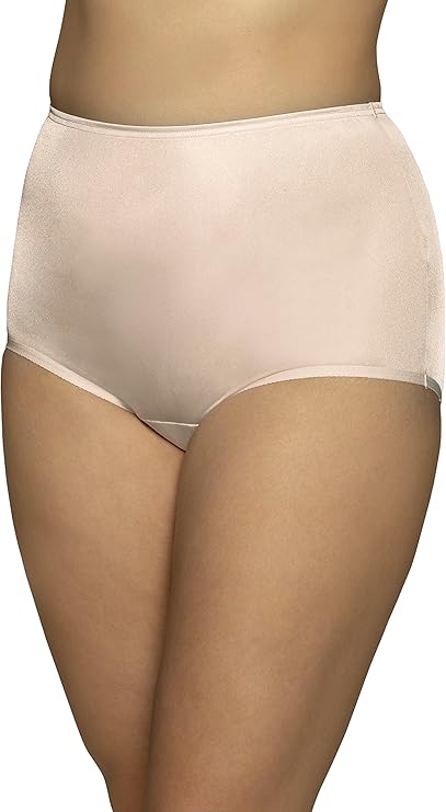 Vanity Fair Perfectly Yours Ravissant Nylon Hi Waisted Underwear  Fawn Nude Size 9/2XL