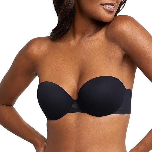 Maidenform DreamWire Strapless 6-Way Convertible Bra  Black Size 38C