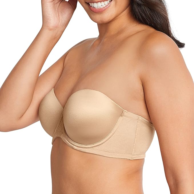 Bali One Smooth U Stay in Place Strapless Underwire Bra  Taupe Size 38C