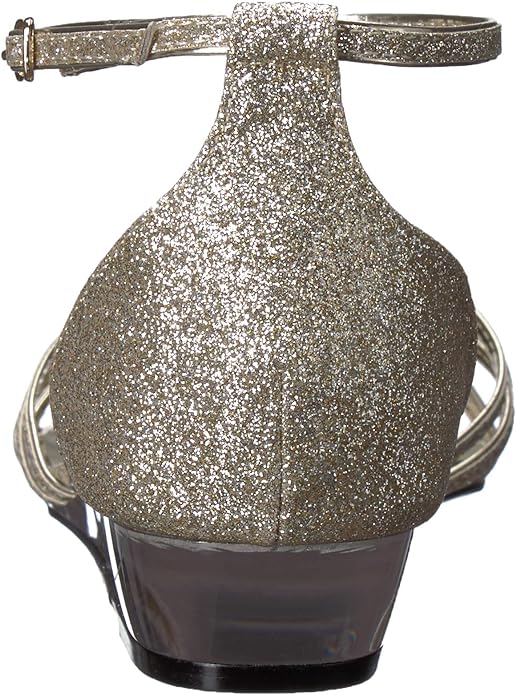 Easy Street Women's Tarrah Crossover Wedge Sandals  Color Gold Glitter Size 7.5M