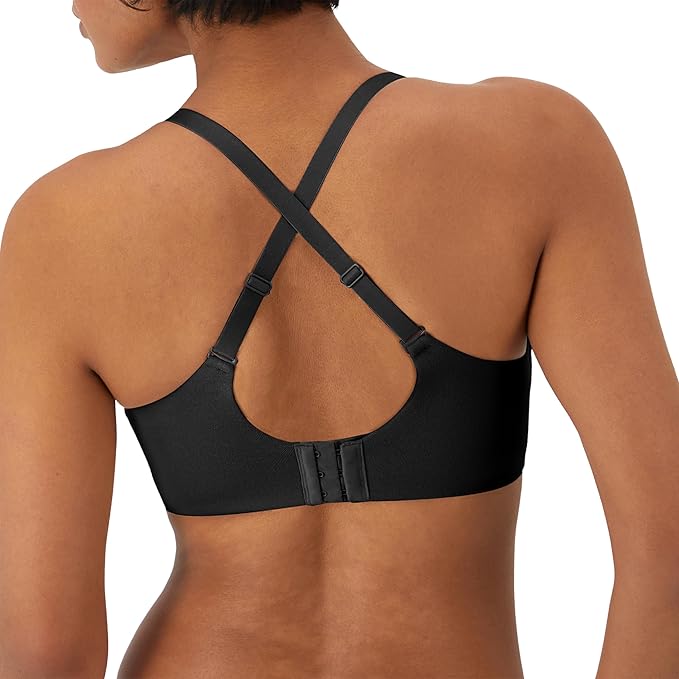 Bali Breathe Wireless Modal T-Shirt Convertible Bra  Black Size L